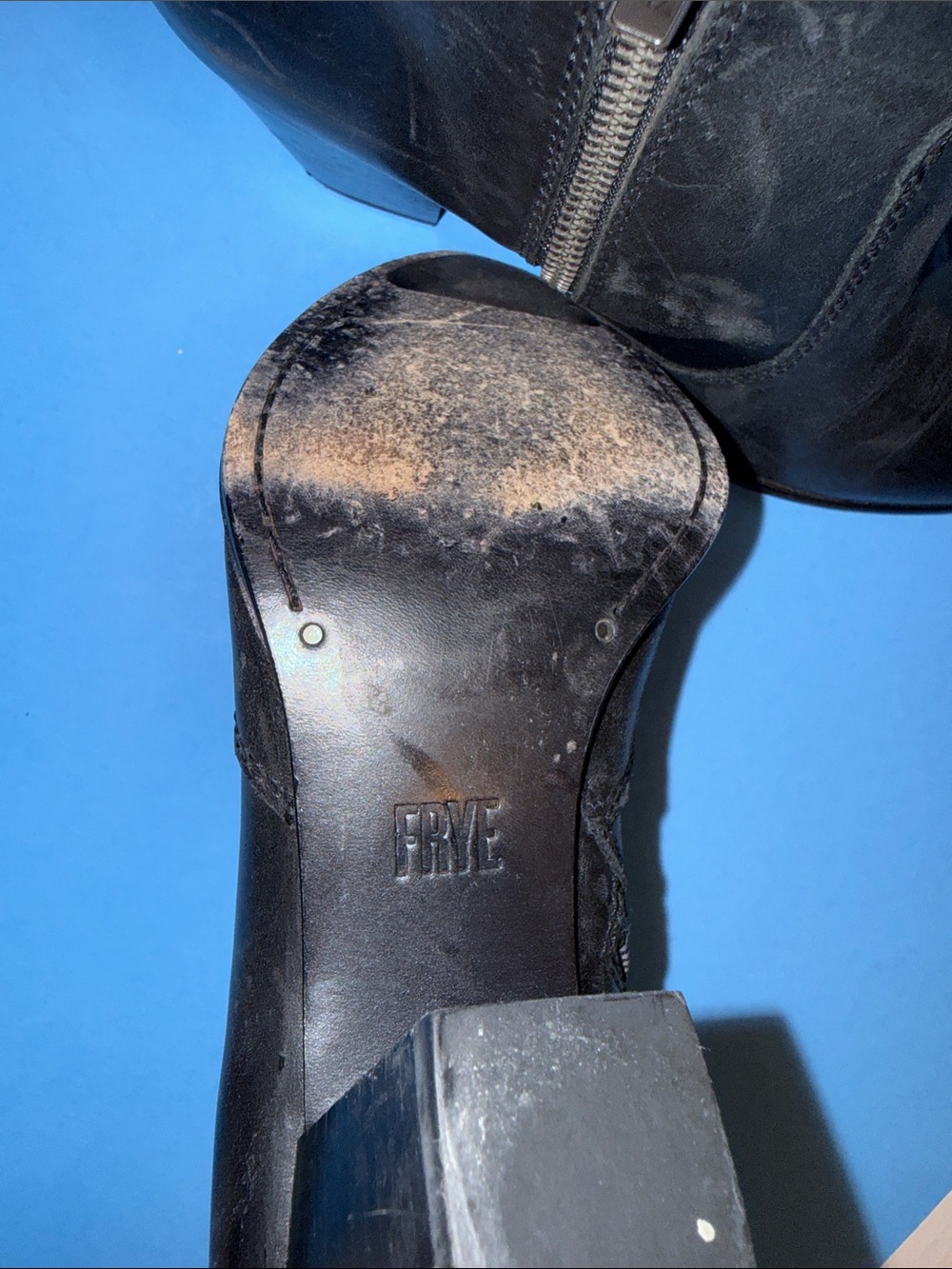Frye Black Pointed Toe Leather Ankle Booties - Picture 2 of 5